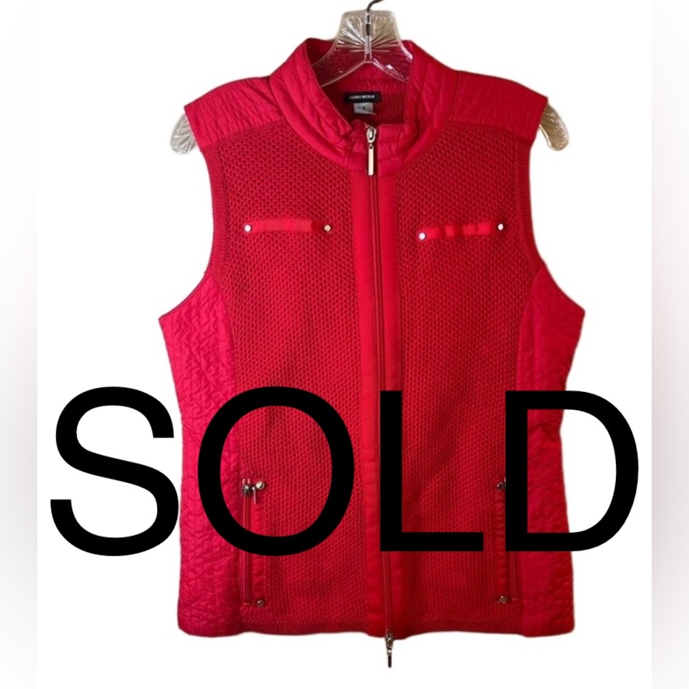 Gerry Weber Red Quilted Vest